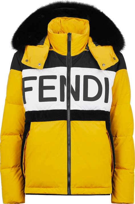 fendi yellow coat|Fendi puffer jacket cost.